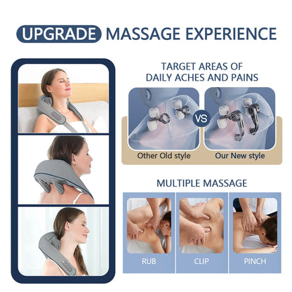 Wireless Neck & Back Massager – Relaxation Anytime, Anywhere